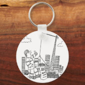 Gebäude Site Overhead Cranbetreiber Schlüsselanhänger (Vorderseite)