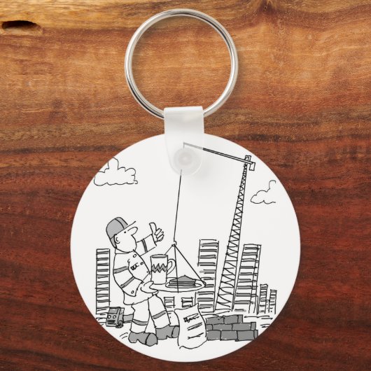 Gebäude Site Overhead Cranbetreiber Schlüsselanhänger (Vorderseite)