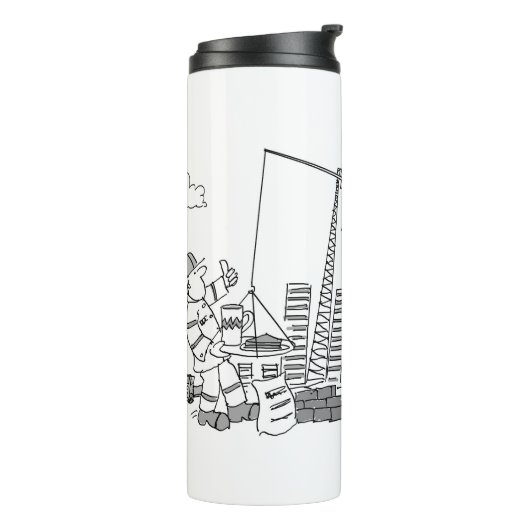 Gebäude Site Overhead Cranbetreiber Thermosbecher (Nach links gedreht)