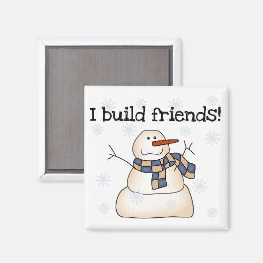 Gebäude Snow Friends Tshirts und Geschenke Magnet (Vorderseite/Rückseite)
