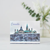 Gebäude Snow Ottawa Postkarte (Stehend Vorderseite)