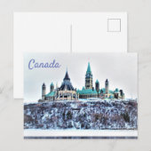 Gebäude Snow Ottawa Postkarte (Vorne/Hinten)
