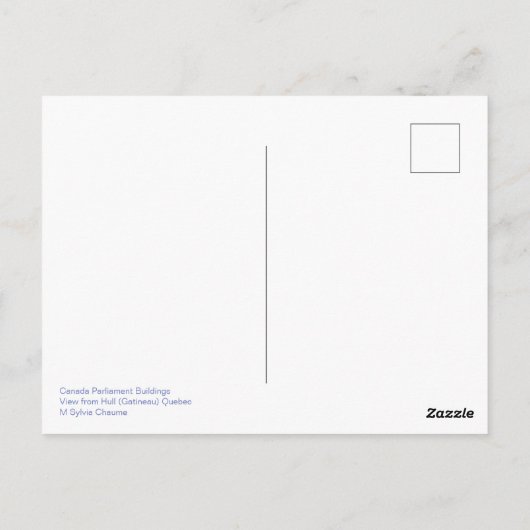 Gebäude Snow Ottawa Postkarte (Rückseite)