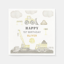 Gebäude Spaß Baukinder 1. Geburtstag Party Serviette