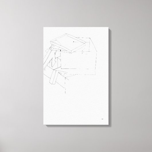 Gebäude Spielbriefe in der Schachtel Zeichnend 9 C Leinwanddruck (Vorderseite)