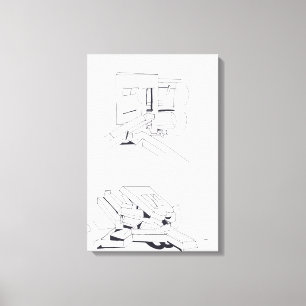 Gebäude Spiele mit Briefen Zeichnete 8 Leinwand