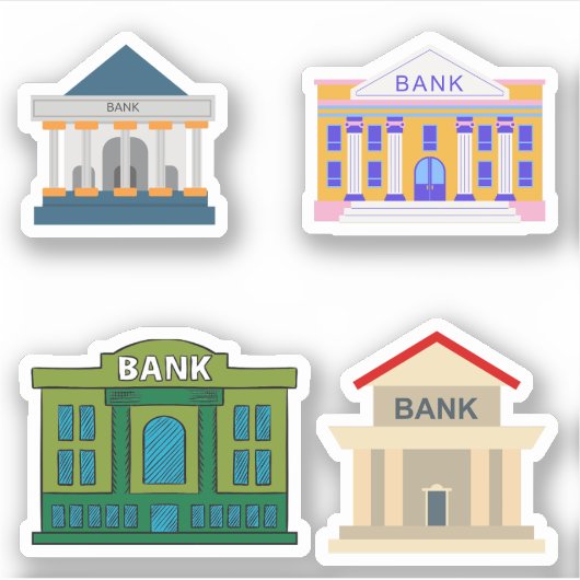 Gebäude-Stickers Aufkleber (Vorderseite)