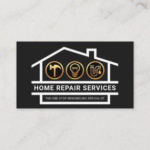 Gebäude Structure Handyman Tools Visitenkarte