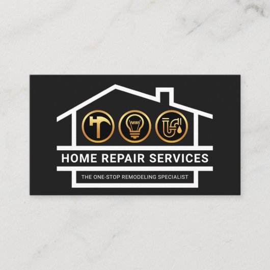 Gebäude Structure Handyman Tools Visitenkarte (Vorderseite)
