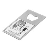 Gebäude Surveyor Cartoon Joke. Geldbeutel Flaschenöffner (Vorderseite Schrägansicht)