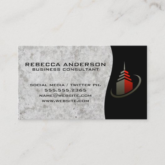 Gebäude-Symbol für Sky Scraper / Börsengang Visitenkarte (Vorderseite)