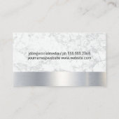 Gebäude-Symbol | Weißer Marmor | Metallisch Visitenkarte (Rückseite)