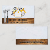 Gebäude Tools | Zuhause-Symbol | Holz Visitenkarte (Vorne/Hinten)