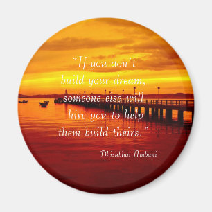 Gebäude Traum Hoffnung Zitat Sonnenuntergang Hinte Magnet