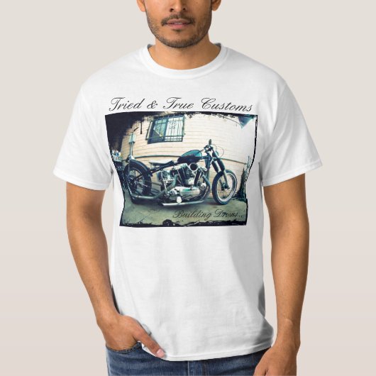 Gebäude träumt Vintagen Harley Chopper-T - Shirt (Vorderseite)