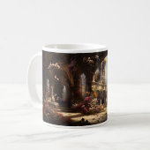 Gebäude und Blume abgeschafft Kaffeetasse (Vorderseite Links)