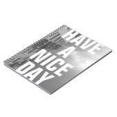 Gebäude und Himmel mit Worten Notizblock (Linke Seite)