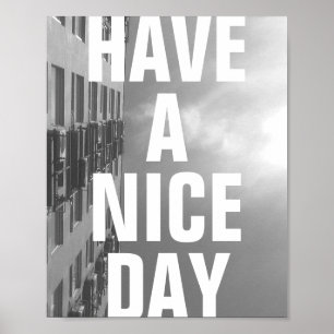 Gebäude- und Sky-Mural Poster