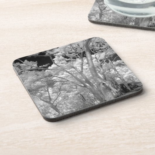 Gebäude und Wanderwege in Las 2, Infra rot Getränkeuntersetzer (Linke Seite)