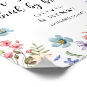 Gebäude unsere Liebe Brick by Brick Hochzeitstisch Poster (Ecke)