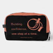 Gebäude-Vertrauen, Schritt für Schritt - Orange Waschbeutel (Vorderseite)