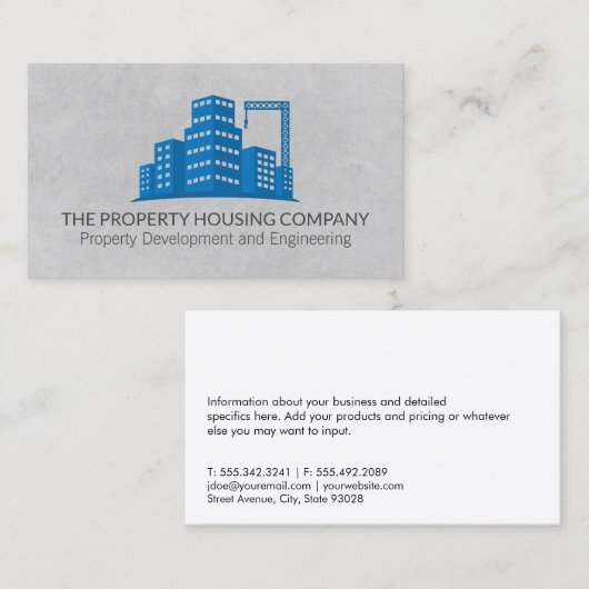 Gebäude Visitenkarte (Vorne/Hinten)