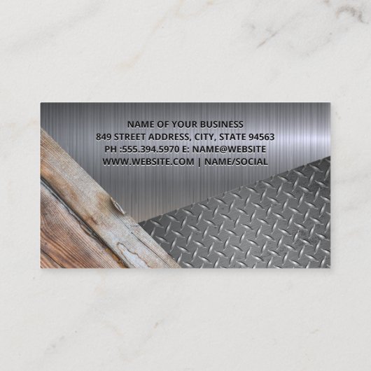 Gebäude Visitenkarte (Rückseite)