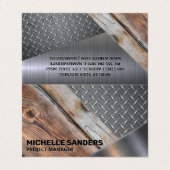 Gebäude Visitenkarten (Außenseite Aufgefaltet)