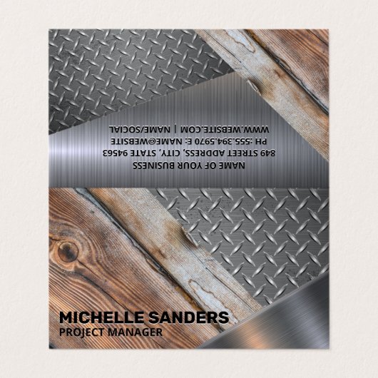 Gebäude Visitenkarten (Außenseite Aufgefaltet)