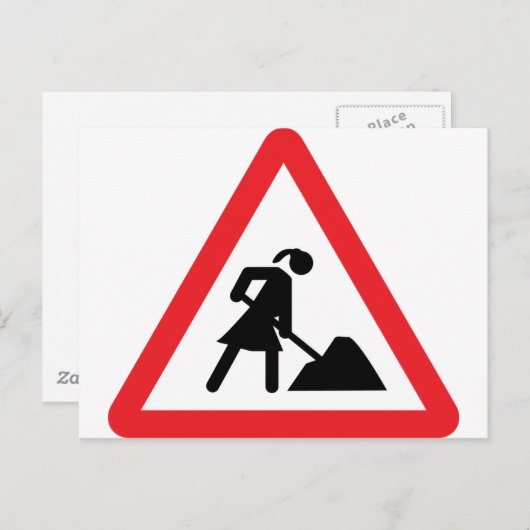 Gebäude-Warnhinweis Postkarte (Vorne/Hinten)