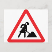 Gebäude-Warnhinweis Postkarte (Vorderseite)