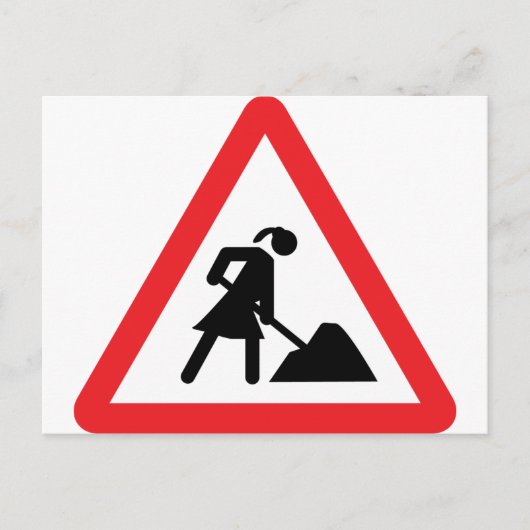 Gebäude-Warnhinweis Postkarte (Vorderseite)