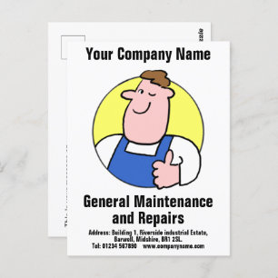 Gebäude Wartung und Reparatur Postkarte
