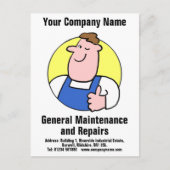 Gebäude Wartung und Reparatur Postkarte (Vorderseite)