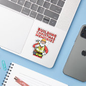 Gebäude Weihnachtsfamilien Matching 2025 Aufkleber (Laptop mit iPhone)