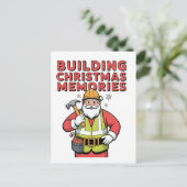 Gebäude Weihnachtsfamilien Matching 2025 Einladungspostkarte (Stehend Vorderseite)