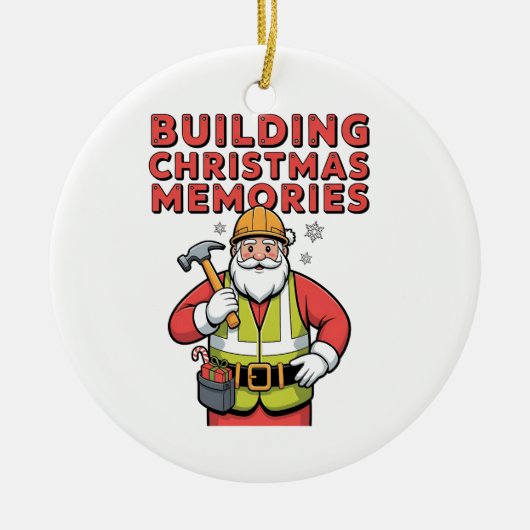 Gebäude Weihnachtsfamilien Matching 2025 Keramik Ornament (Vorne)
