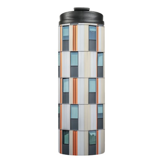 Gebäude weiß und orange thermosbecher (Vorderseite)