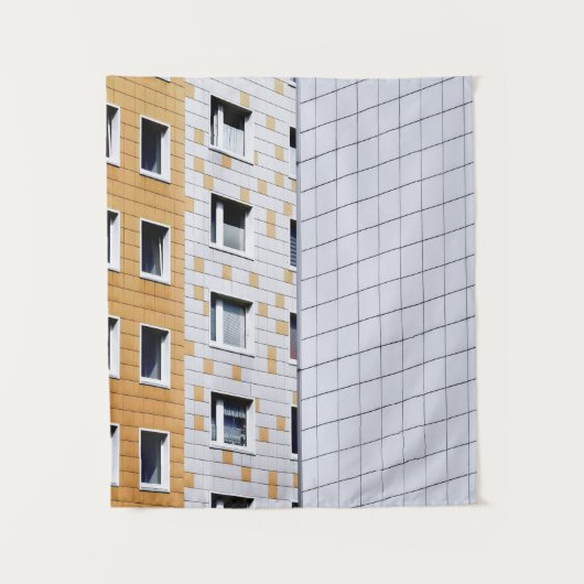 Gebäude weiß und orange wandteppich (Vorderseite)