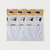 Gebäude weiß und orange wandteppich (Vorderseite (Horizontal))