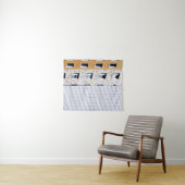 Gebäude weiß und orange wandteppich (Beispiel (Horizontal))