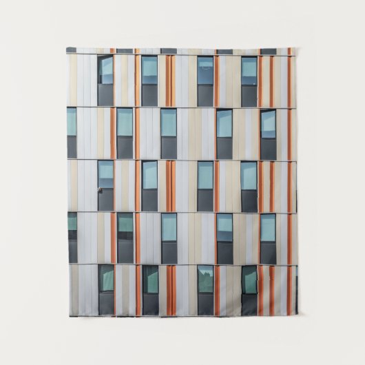 Gebäude weiß und orange wandteppich (Vorderseite)