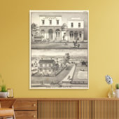 Gebäude Woodland, Yolo Leinwanddruck (Insitu (Wohnzimmer))