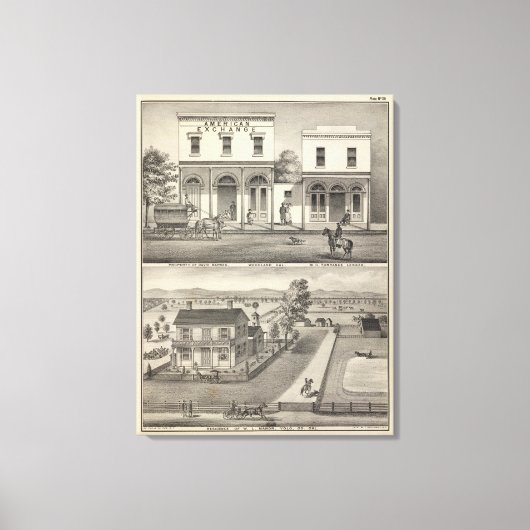 Gebäude Woodland, Yolo Leinwanddruck (Vorderseite)