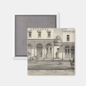 Gebäude Woodland, Yolo Magnet (Vorderseite/Rückseite)