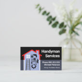 Gebäude Zuhause Frame Handyman Service Visitenkarte (Stehend Vorderseite)