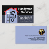 Gebäude Zuhause Frame Handyman Service Visitenkarte (Vorne/Hinten)