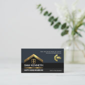 Gebäude-Zuhause für den Transport von Gold-Dachfen Visitenkarte (Stehend Vorderseite)