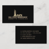 Gebäudesteigungsgoldkunst-Abdeckungsschwarzes Visitenkarte (Vorne/Hinten)