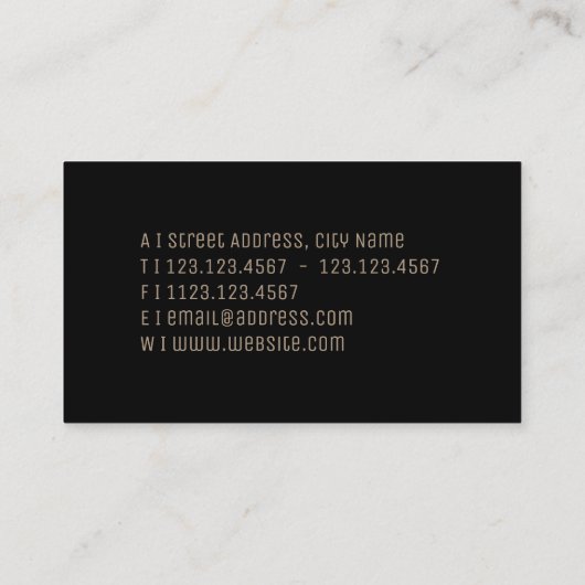 Gebäudesteigungsgoldkunst-Abdeckungsschwarzes Visitenkarte (Rückseite)